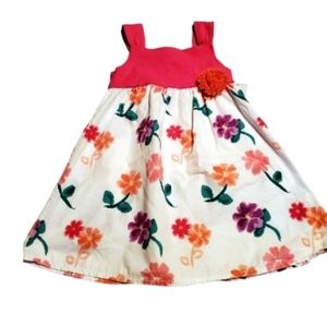 5/25 Koala girls Sleeveless pink white floral with flower cotton blend 4T